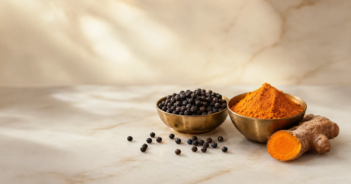 Poivre noir et pipérine : le secret de l'absorption du curcuma